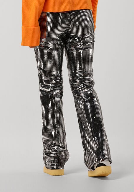 Silberne CO'COUTURE Schlaghose MIRROR FLARE PANT - large