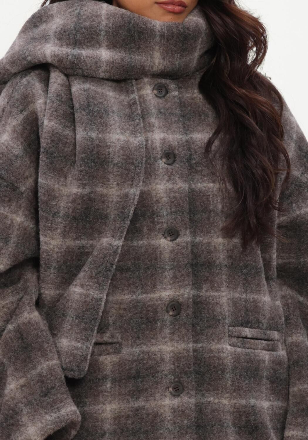 Dunkelgrau OBJECT M&auml;ntel OBJMAISE L/S LO SCARF JACKET NOOS - large