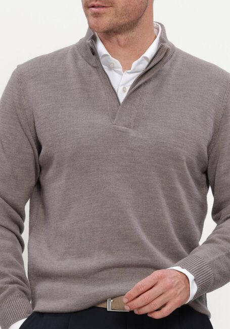 Taupe STEFANO LAURAN Pullover DOUBLE KNIT ZIP - large