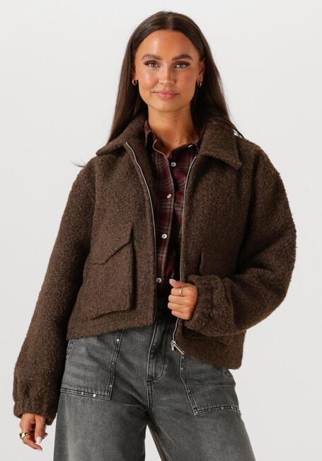 Braune CIRCLE OF TRUST Teddy-Jacke REESE JACKET - large
