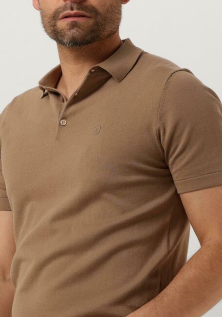 Braune DSTREZZED Polo-Shirt POLO S/S COTTON KNIT - large
