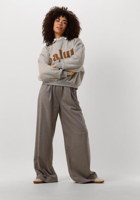 Graue BY-BAR Weite Hose BENJI GREY STRIPE PANT - large