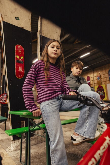 Hellblau INDIAN BLUE JEANS Wide jeans WIDE FIT STUDS - large