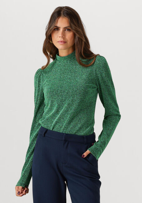 Grüne POM AMSTERDAM Pullover TURTLENECK - GLITTERR PINE GREEN - large