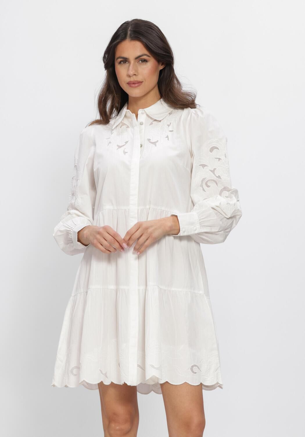 Wei&szlig;e Y.A.S. Minikleid YASZIMIA LS SHIRT DRESS - large