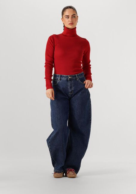 Rote CALVIN KLEIN Rollkragenpullover WOVEN LABEL ROLL NECK - large