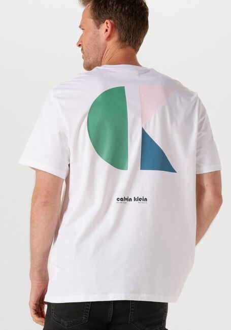 Weiße CALVIN KLEIN T-shirt SS 20S CK BHS LG GRP - large