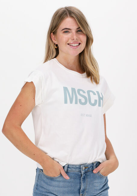 Weiße MSCH COPENHAGEN T-shirt ALVA MSCH STD SEASONAL TEE - large