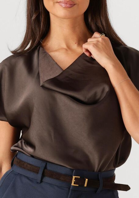 Braune NEO NOIR Top ANNABETH HEAVY SATEEN TEE - large
