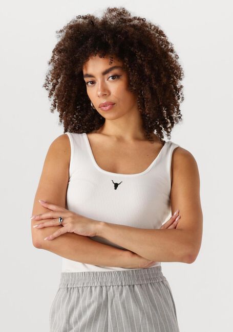 Weiße ALIX THE LABEL Top LADIES KNITTED TANKTOP - large