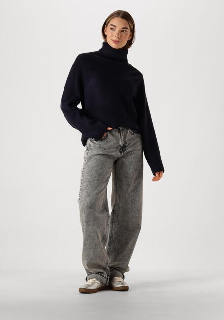 Blaue CO'COUTURE Rollkragenpullover ROW RIB ROLLNECK - large