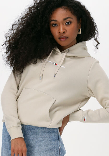 Sand TOMMY JEANS Sweatshirt TJW LINEAR LOGO HOODIE - large