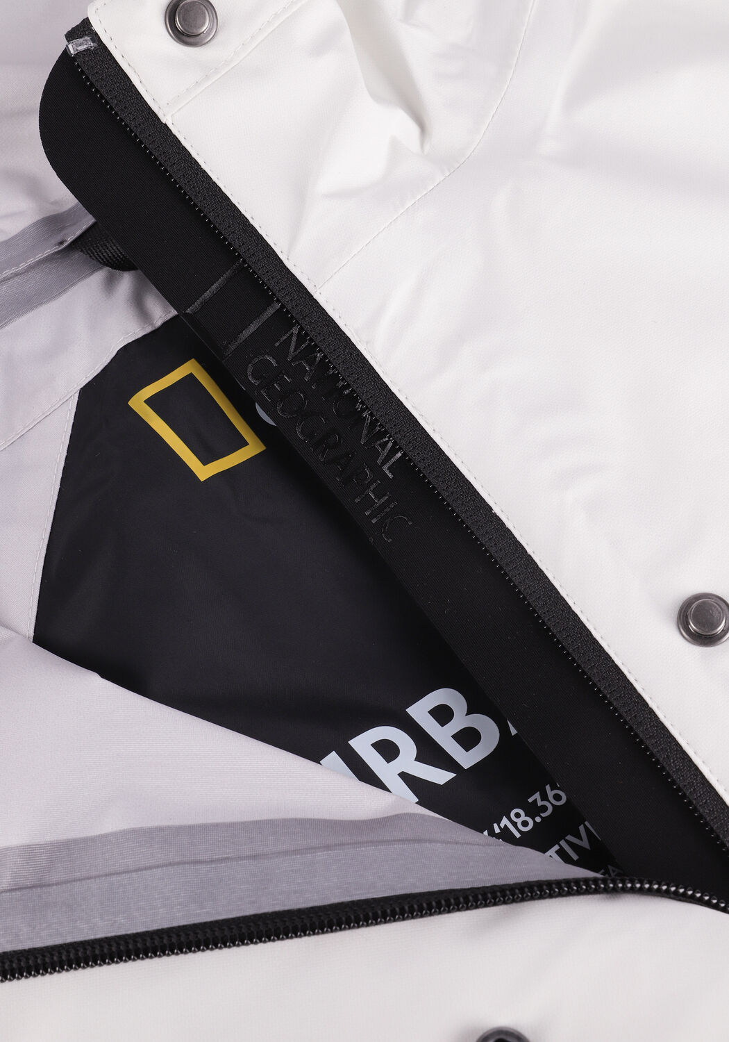 Wei&szlig;e NATIONAL GEOGRAPHIC Regenjacke URBAN TECH COAT - large