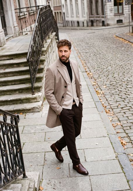 Taupe STEFANO LAURAN M&auml;ntel SL-CASPER - large