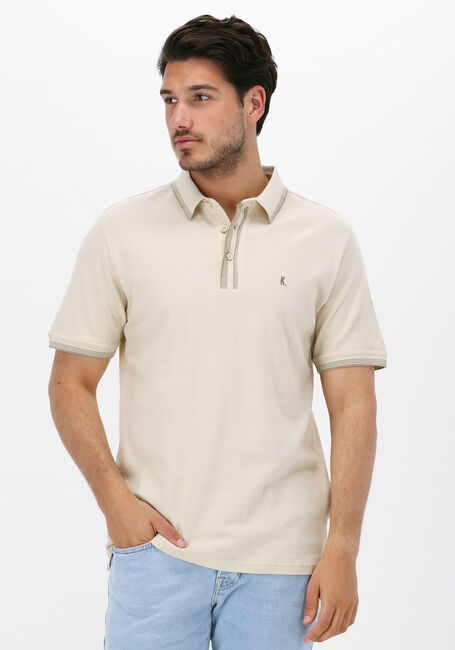 Beige KULTIVATE Polo-Shirt PL STRUCTURE - large