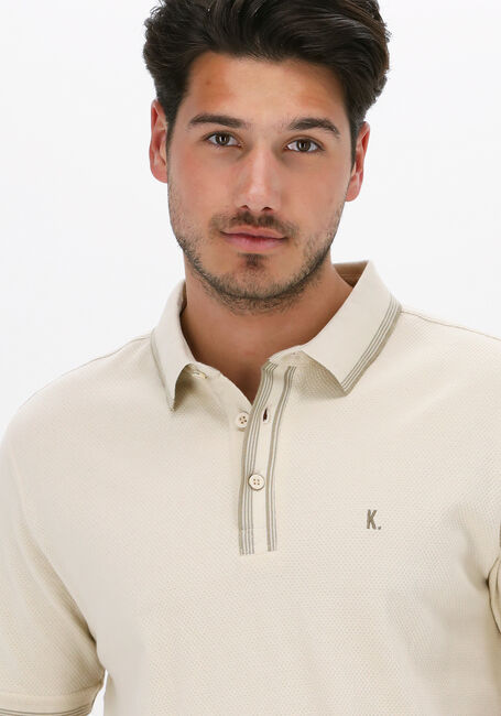 Beige KULTIVATE Polo-Shirt PL STRUCTURE - large