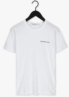 Weiße CALVIN KLEIN T-shirt CHEST INSTITUTIONAL