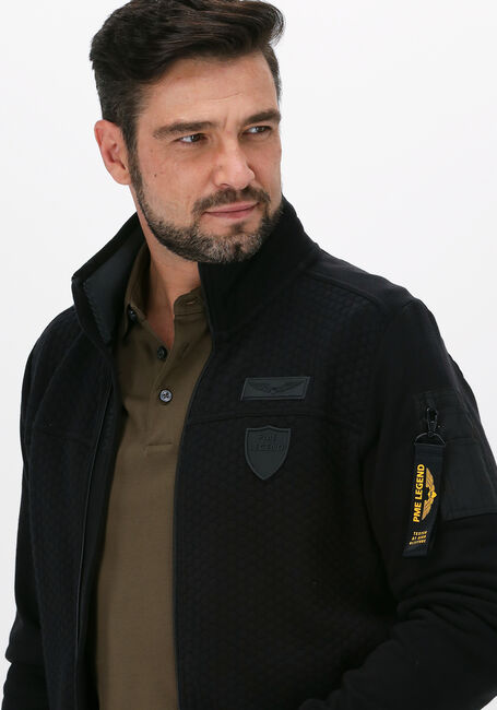 Schwarze PME LEGEND Strickjacke ZIP JACKET STRUCTURE SWEAT - large