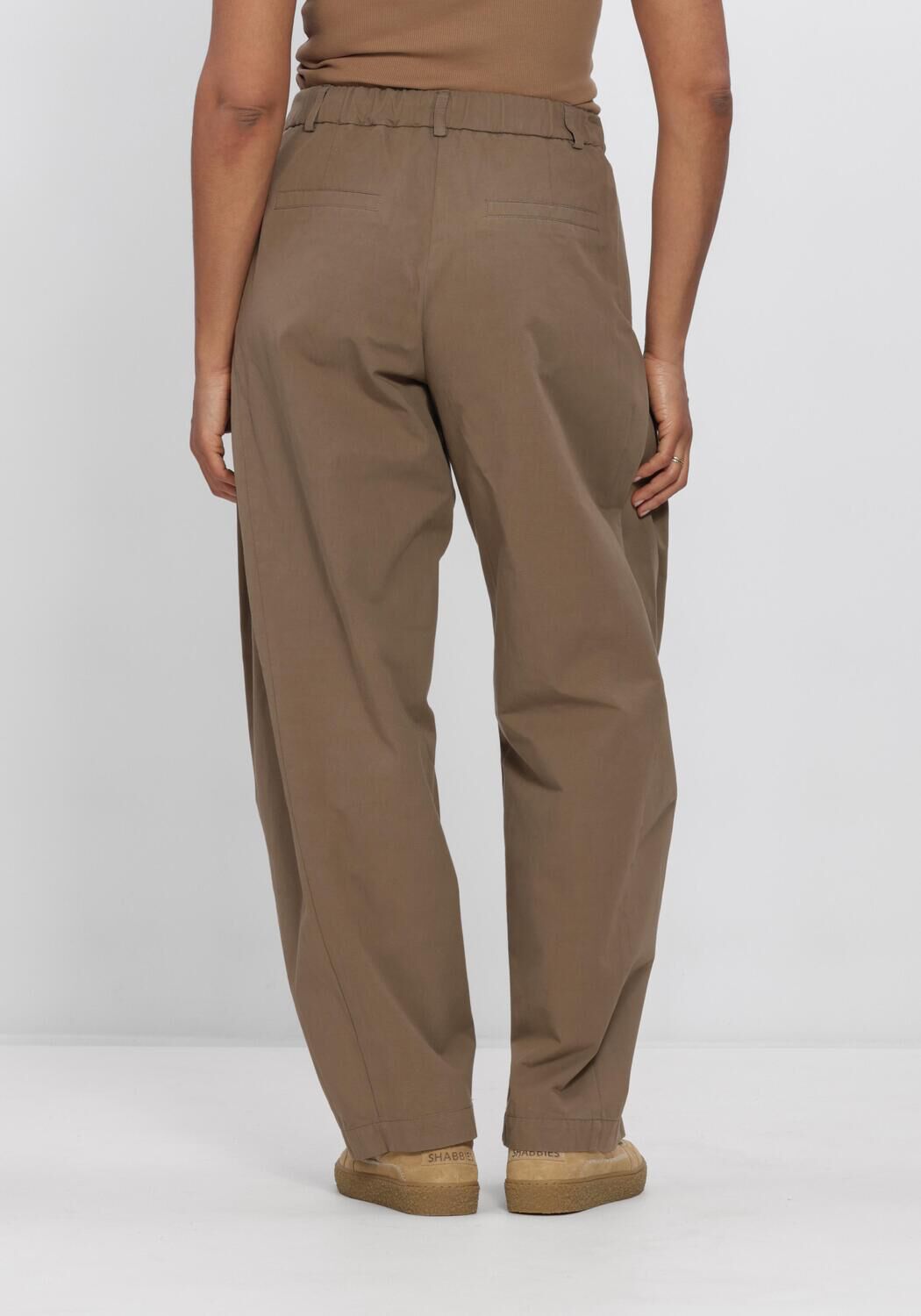 Taupe SUMMUM Weite Hose TROUSERS BARREL FIT COTTON - large