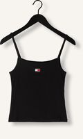 Schwarze TOMMY JEANS Top TJW BADGE RIB STRAP TOP Schwarze TOMMY JEANS Top TJW BADGE RIB STRAP TOP - medium