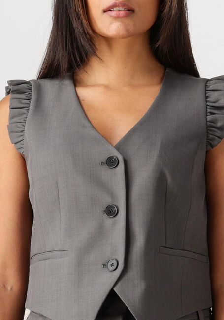 Dunkelgrau CO'COUTURE Gilet LIANE FRILL TAILOR VEST - large