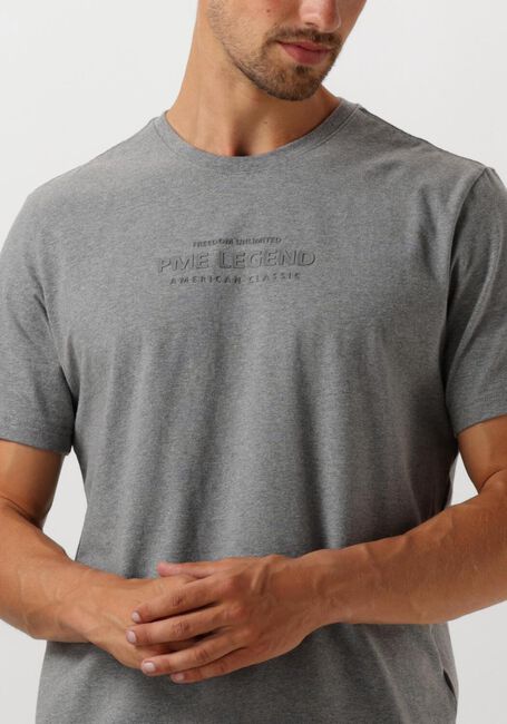 Graue PME LEGEND T-shirt SHORT SLEEVE R-NECK COTTON ELASTANE JERSEY - large