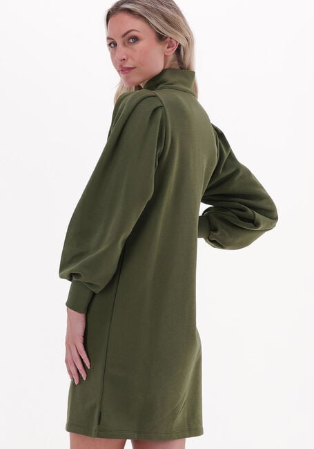 Grüne SCOTCH & SODA Minikleid ZIPPED NECK SWEAT DRESS WITH PUFFED SLEEVES - large