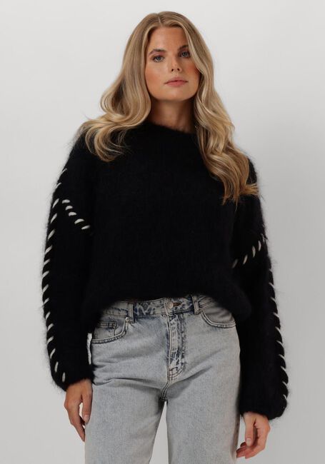 Schwarze AMERICAN DREAMS Pullover CATIO MOHAIR STITCH PULLOVER - large