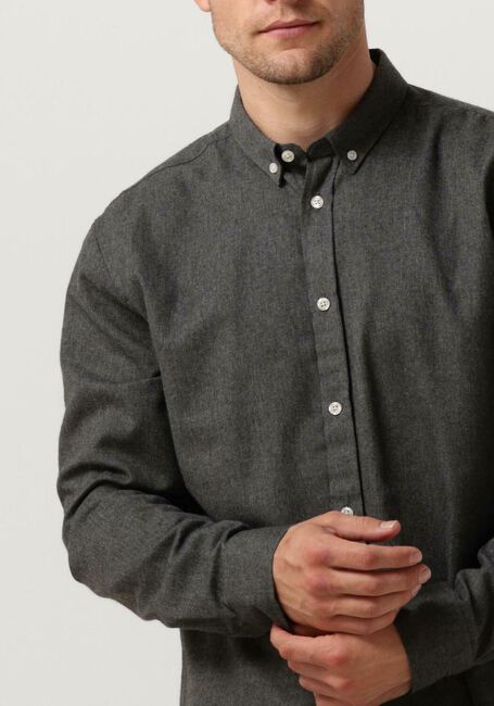 Graue ANERKJENDT Casual-Oberhemd AKKONRAD MELANGE SHIRT - large