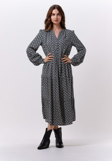 Blaue DEA KUDIBAL Maxikleid CATHRIN (V) - DRESS WITH BALLOON SLEEVES - large