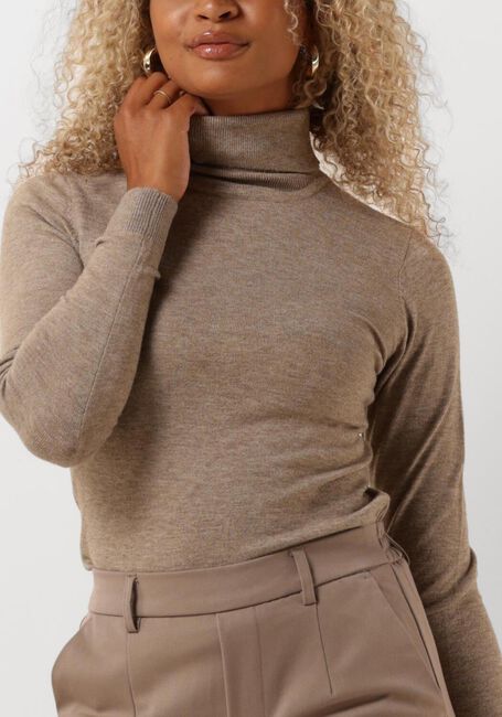 Taupe OBJECT Rollkragenpullover OBJTHESS L/S ROLLNECK KNIT PULLOVER - large