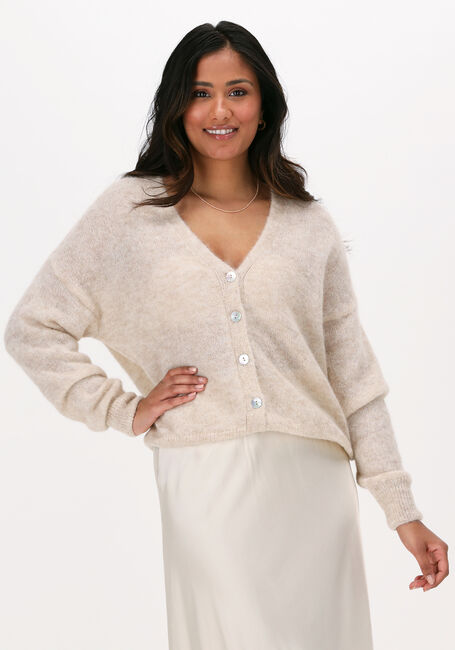 Beige SUMMUM Strickjacke CARDIGAN FEATHER LIGHT ALPACA - large
