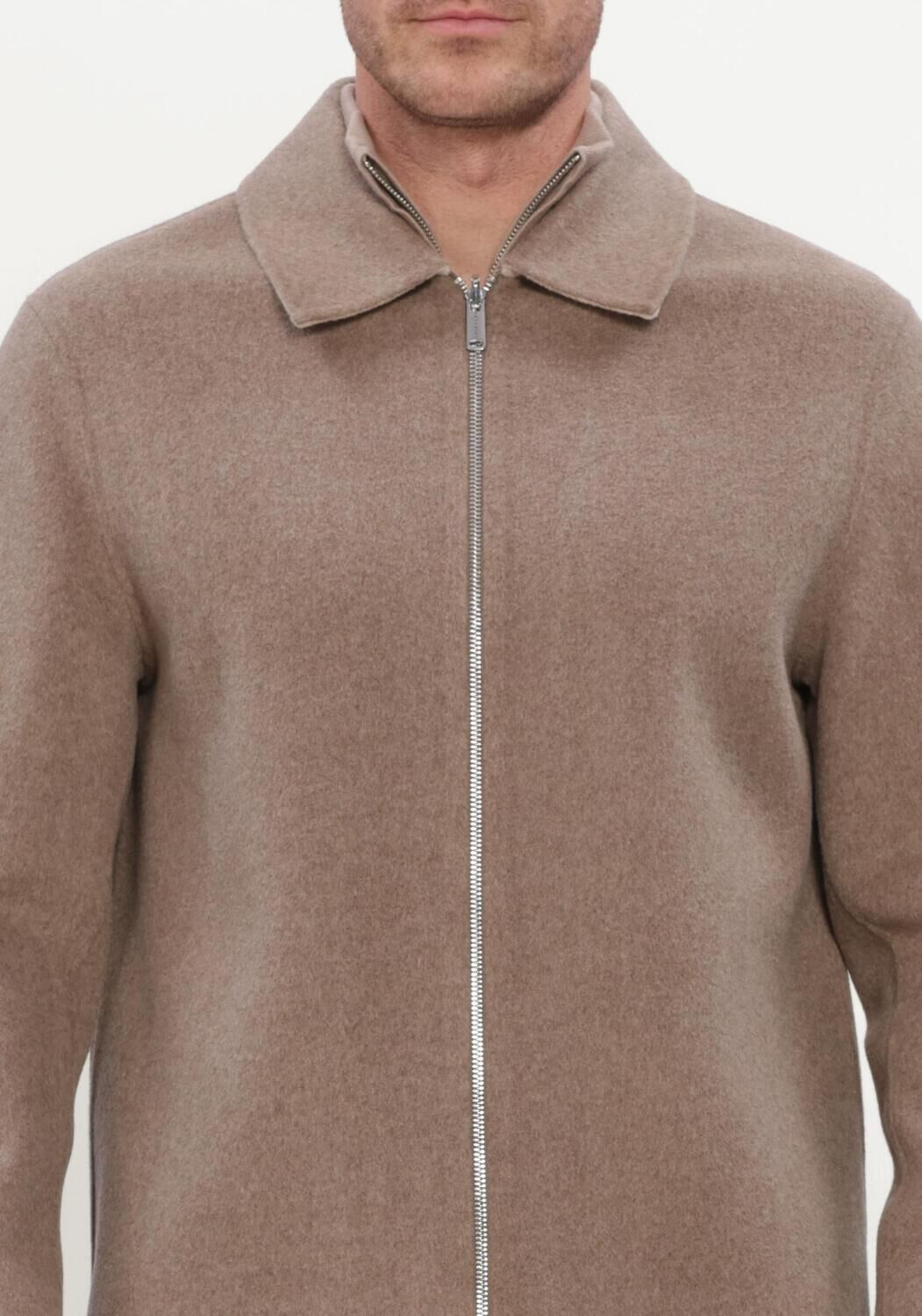 Braune PROFUOMO Overshirt OVERSHIRT WO ZIP REV - large