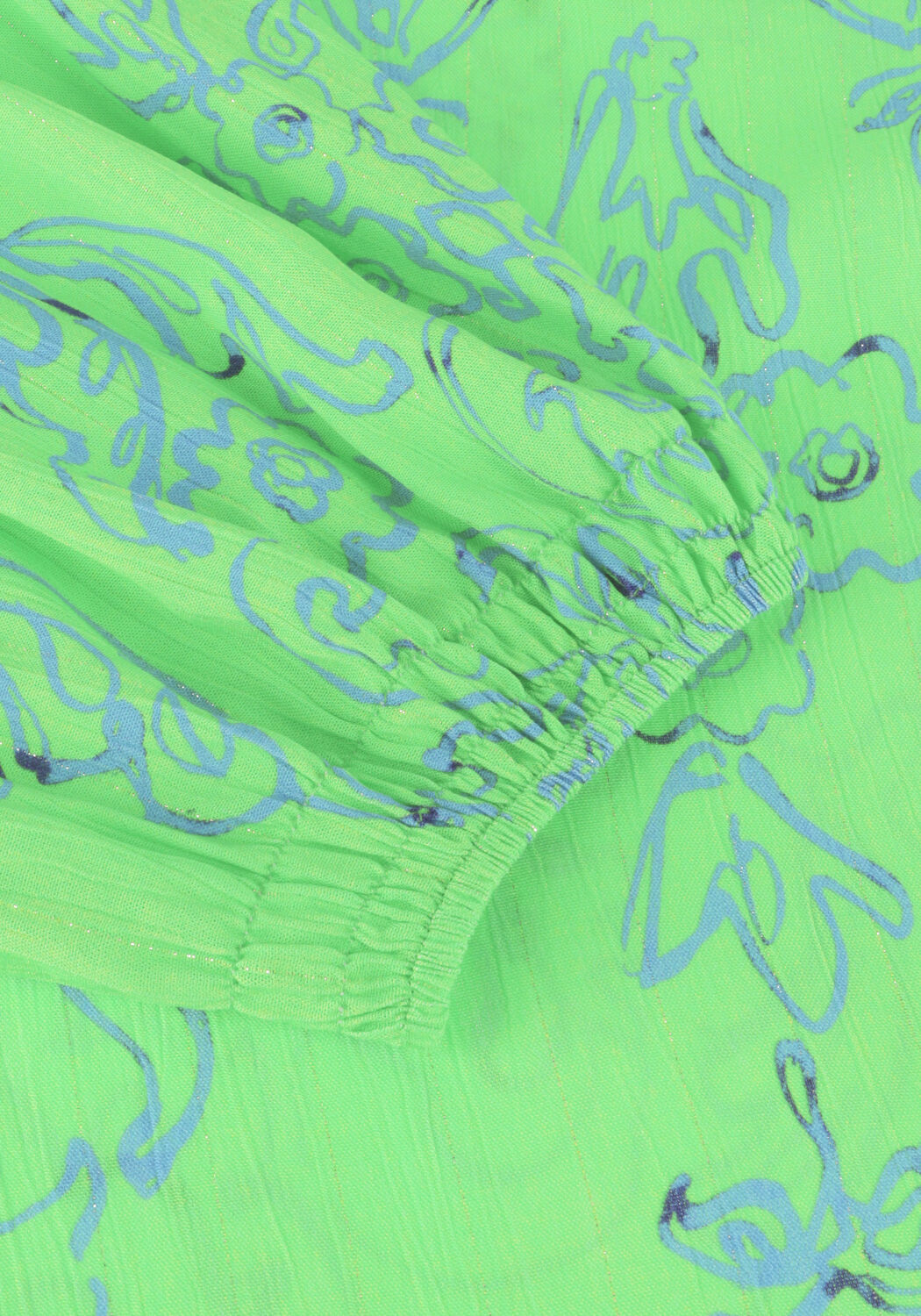 Gr&uuml;ne JANSEN AMSTERDAM Blusen LEONIE BLOUSE WP 199 3/4 PUFFED SLEEVE - large