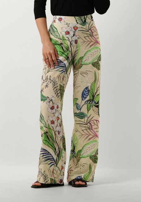 Sand JANSEN AMSTERDAM Weite Hose WB429 PRINTED LONG PANTS - large