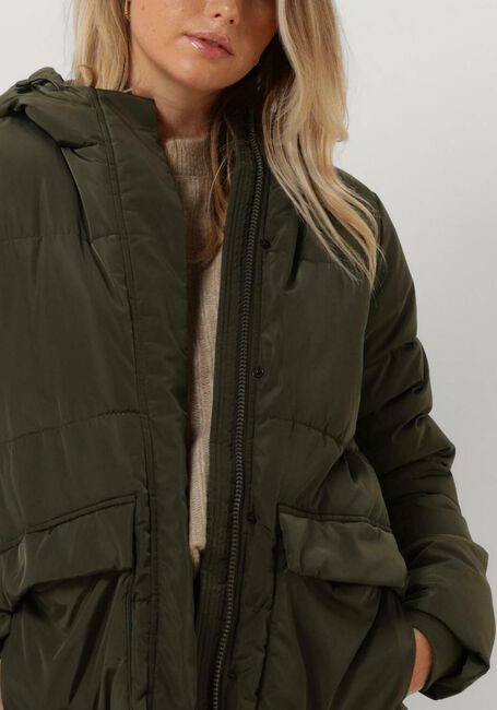 Dunkelgrün NOTRE-V Wattierte Jack PUFFER COAT MIDI - large