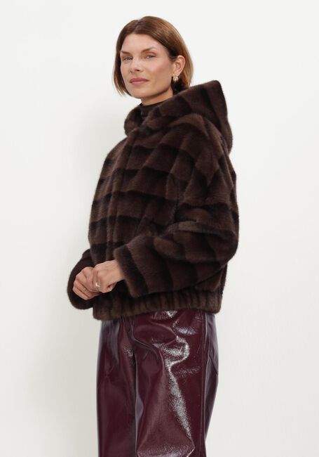 Braune BEAUMONT Fake-Fur-Jack DITA JACKET - large