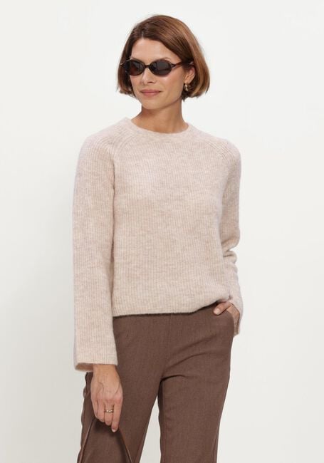 Beige OBJECT Pullover OBJAGATE O-NECK L/S KNIT PULLOVER NOOS - large