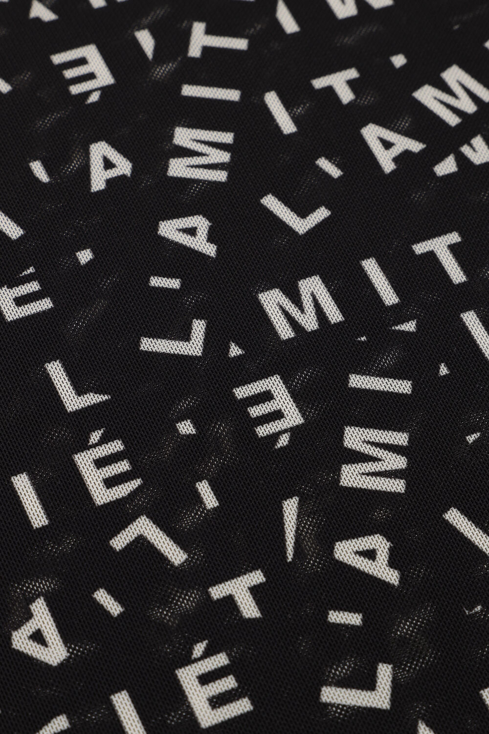 Schwarze HAUTE L'AMITI&Eacute; Top L'AMITIE MESH LS O-NECK - large