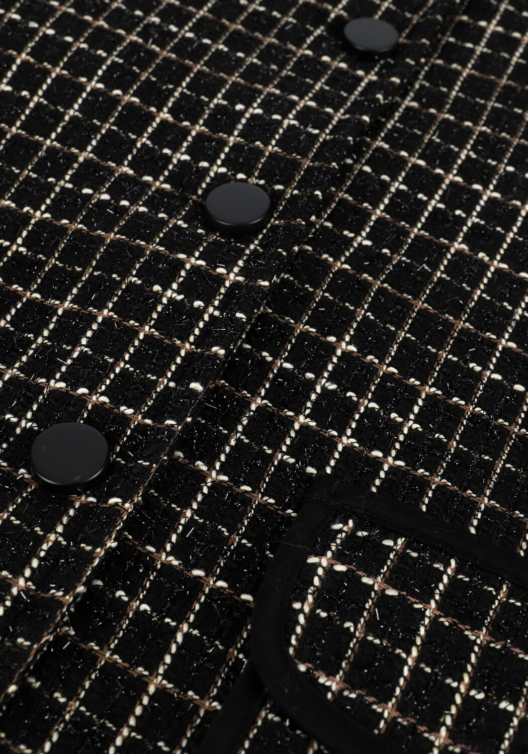 Schwarze MOS MOSH Jack SAGIE SHINY CHECK JACKET - large