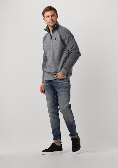 Dunkelblau CAST IRON Pullover HALF ZIP COLLAR COTTON HEATHER PLATED HALF ZIP - large