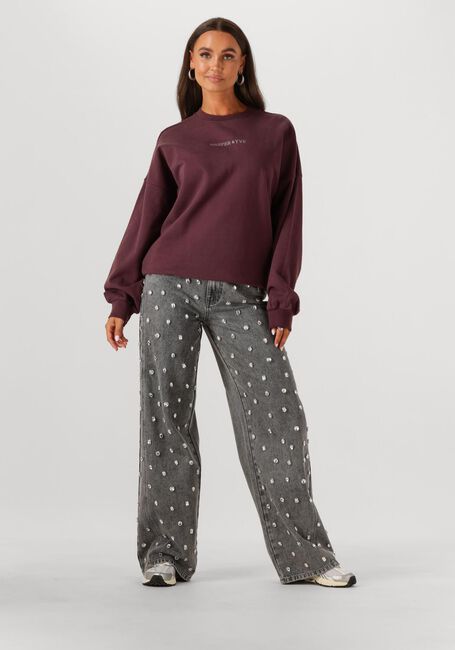 Bordeaux HARPER & YVE Sweatshirt RHINESTONE-SW - large
