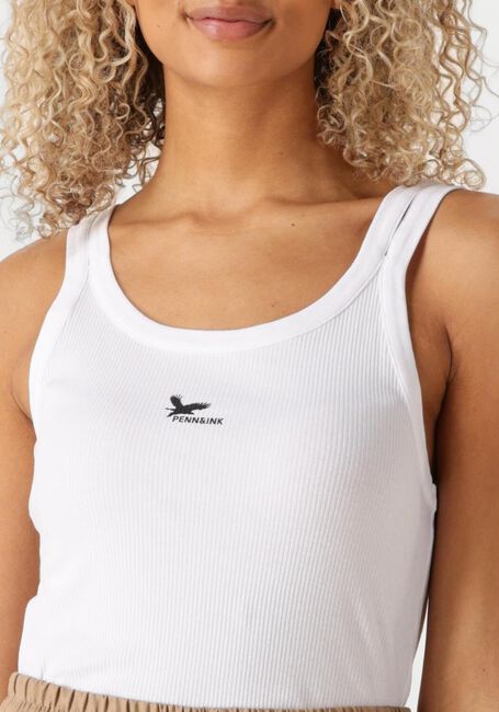 Weiße PENN & INK Top SINGLET - large