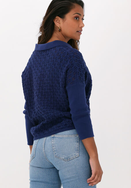 Blaue BELLAMY Pullover MY POLO AJOUR - large