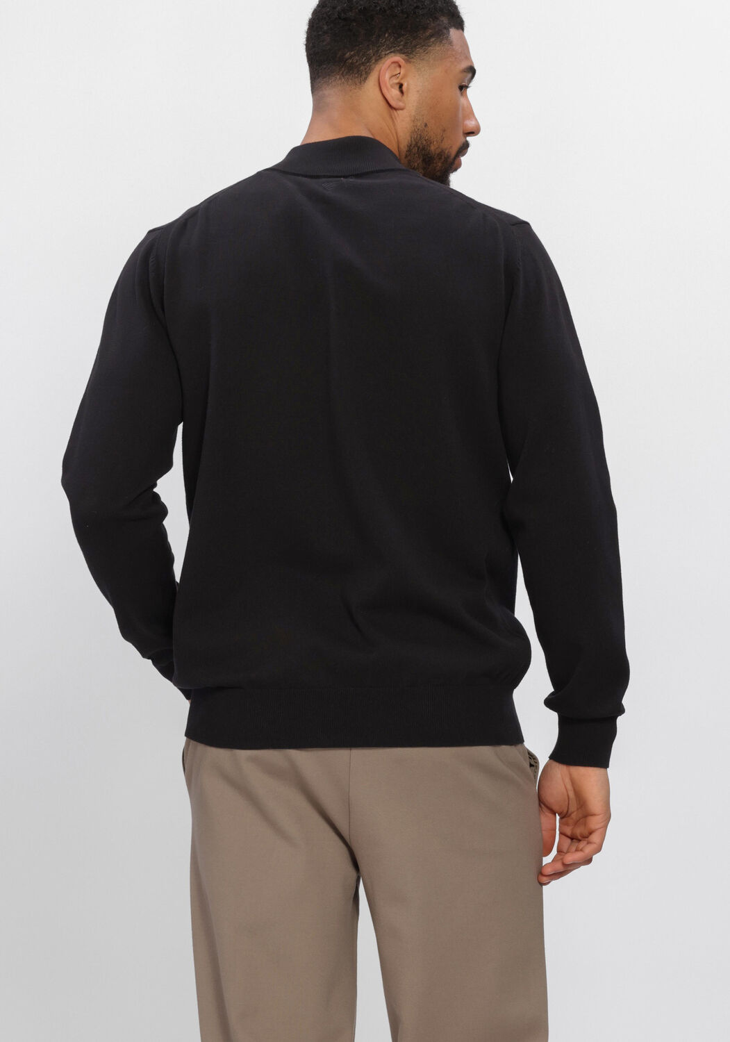 Schwarze PURE PATH Pullover LIGHT WEIGHT HIDDEN HALF-ZIP - large