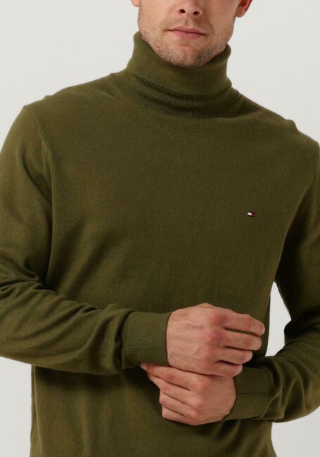 Dunkelgrün TOMMY HILFIGER Rollkragenpullover PIMA ORG CTN CASHMERE ROLL NECK - large