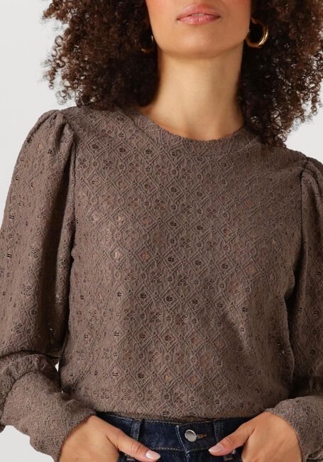 Braune OBJECT Sweatshirt OBJLAILA L/S RE TOP NOOS - large