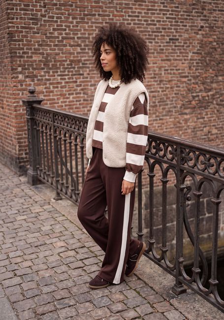 Braune CATWALK JUNKIE Weite Hose TRACKSUIT TROUSERS WITH PIPING - large