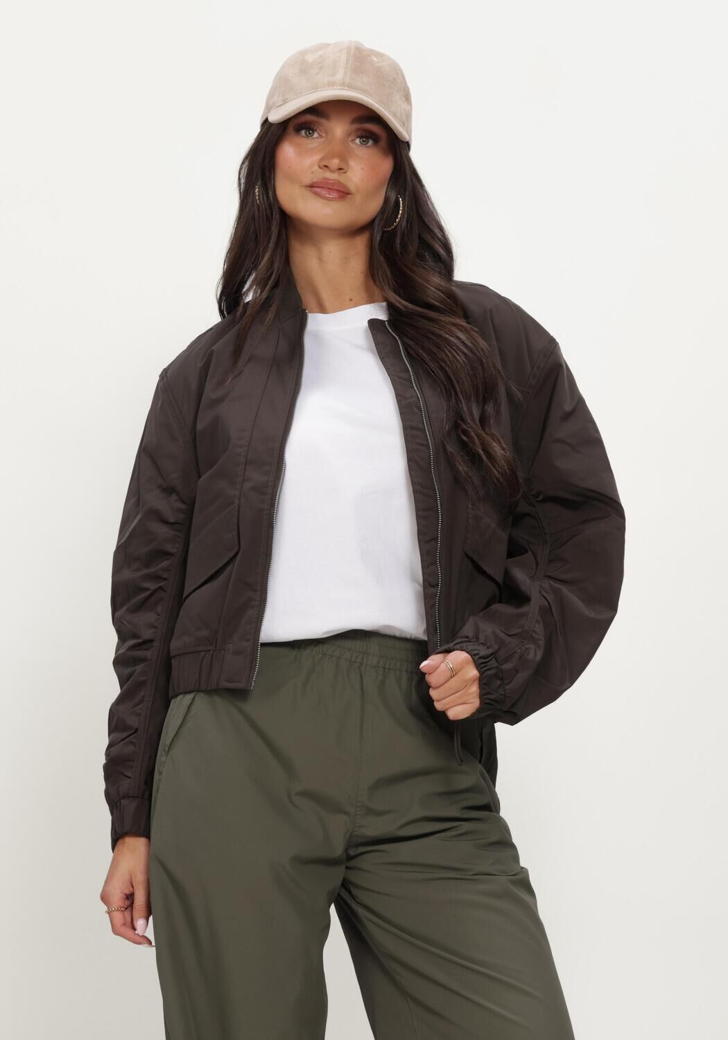 Braune MSCH COPENHAGEN Jack MSCHKOSHER BOMBER JACKET - large