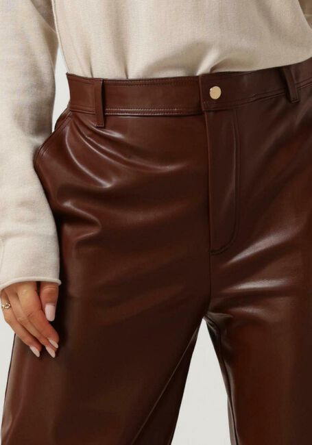 Braune VANILIA Hose FAUX LEATHER CULOTTE - large